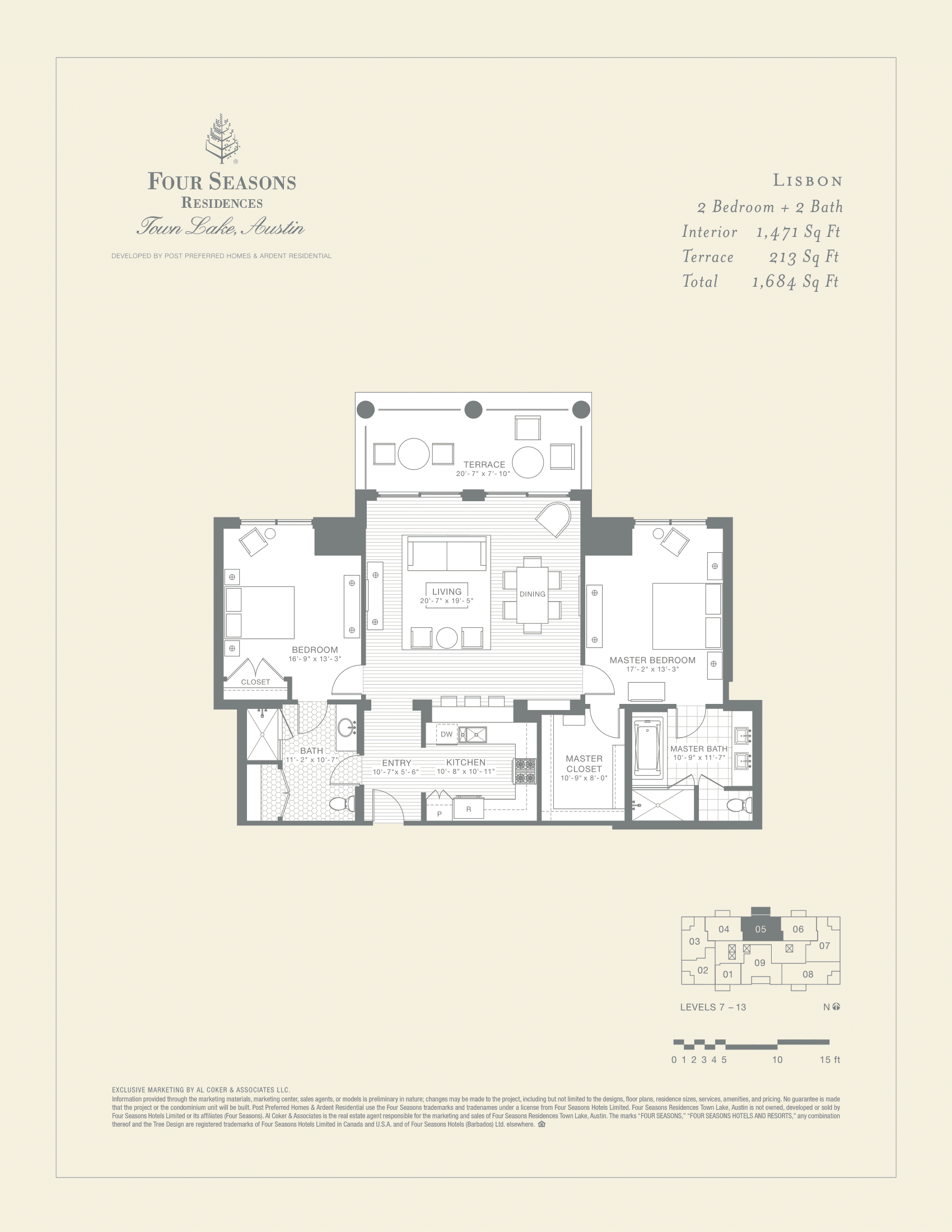 Four Seasons Residences LISBON floor plan - 2 bed, 1684 SF