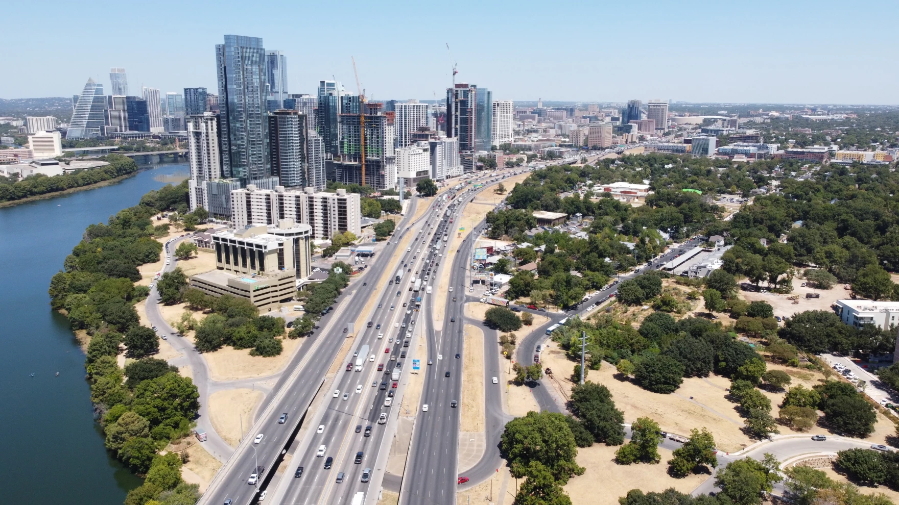 I-35 through downtown Austin today
