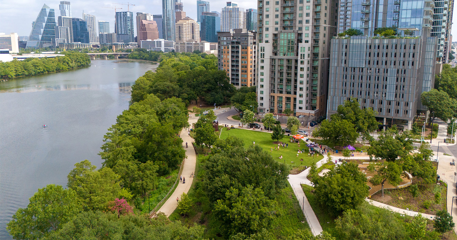 Rainey trailhead onto Lady Bird Lake