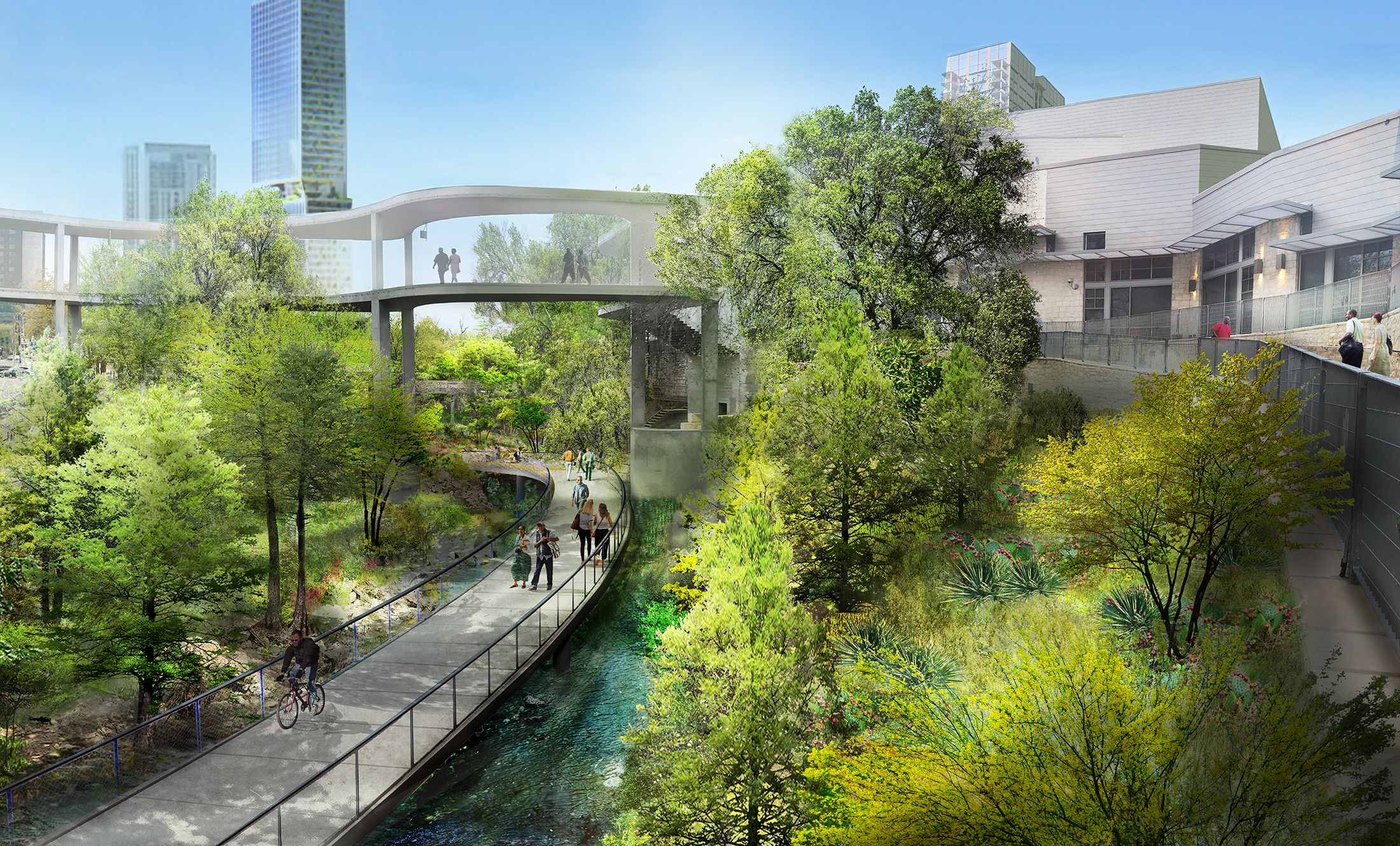 The Confluence section of Waterloo Greenway
