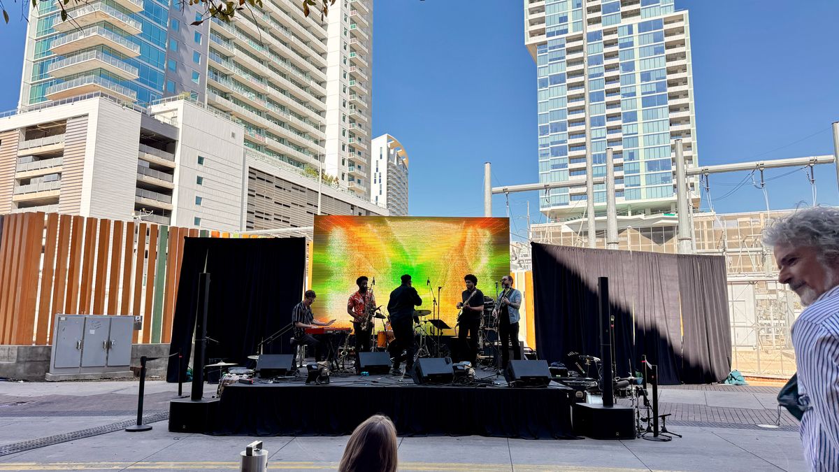 Downtown Austin - A fun pop up concert outside of the Central Library