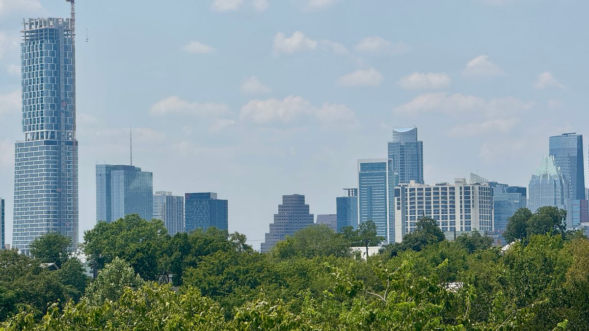 Downtown Austin - Views from a rooftop deck from a new development in East Austin